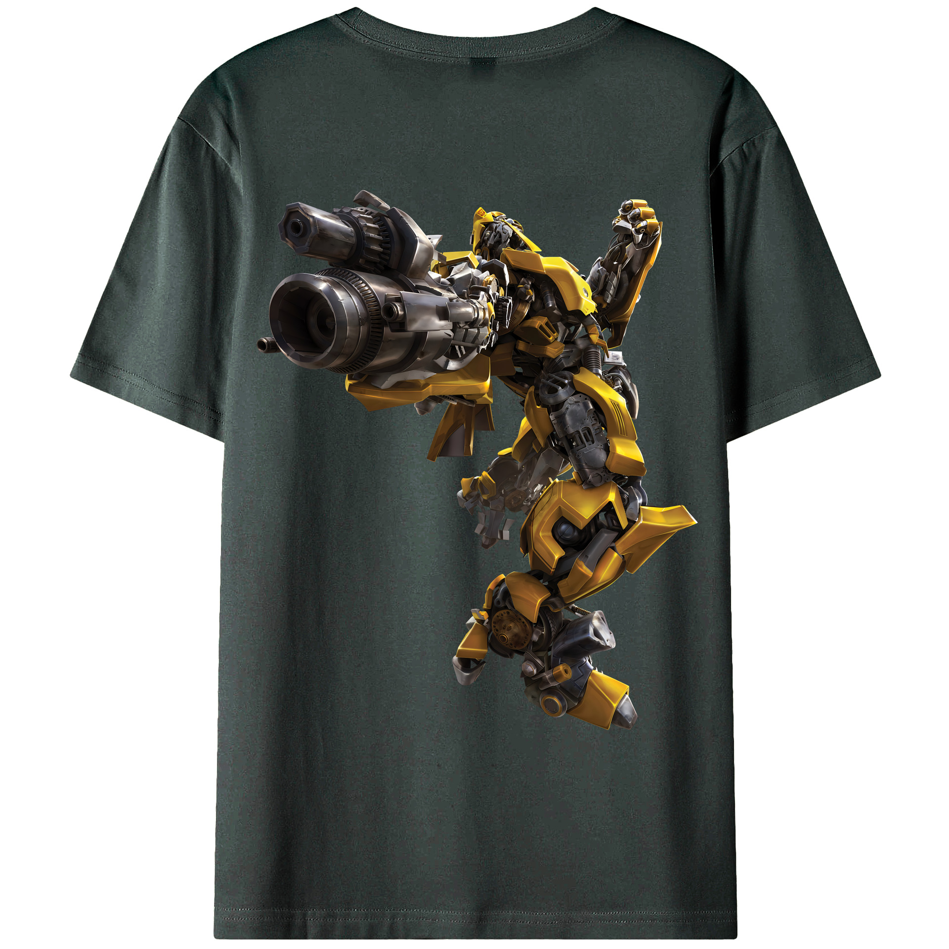 （画像用） Transformers トランスフォーマー 綿100％ メンズ半袖Tシャツ（バックプリント） 通気性